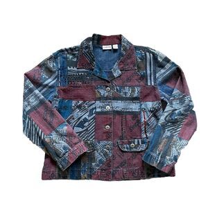Chico’s Denim Print Jacket